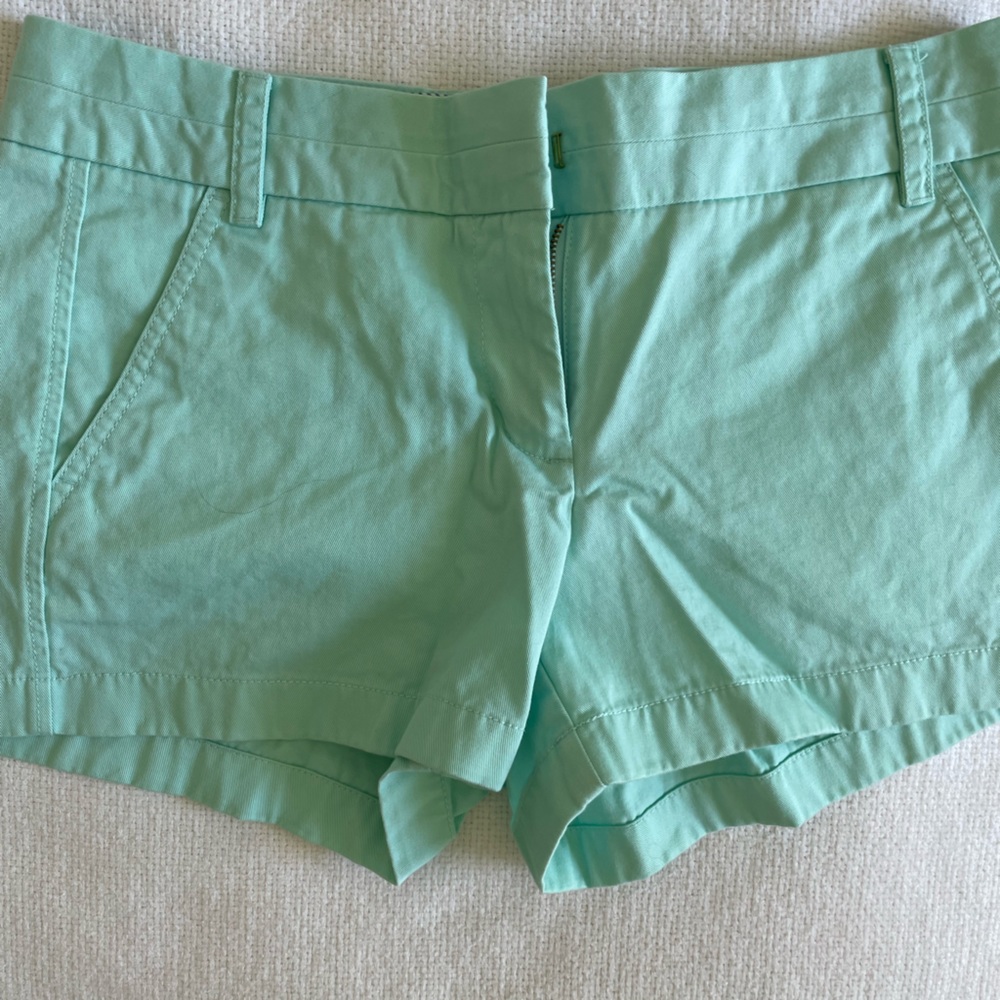 J. Crew Teal Chino Shorts, Size 6